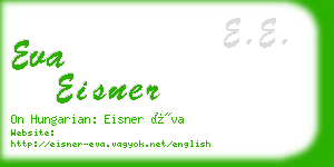 eva eisner business card